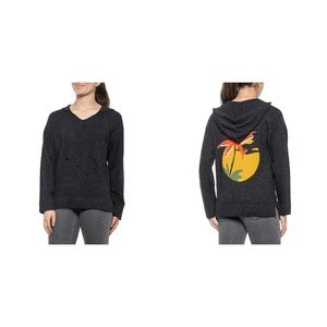 NWT $295 Onia Lauren Sunset Dots Hoodie Sweater 100% Cashmere Dark Grey S